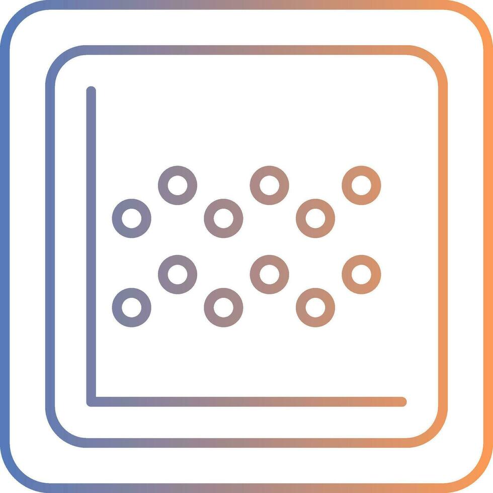 Chart Line Gradient Icon vector