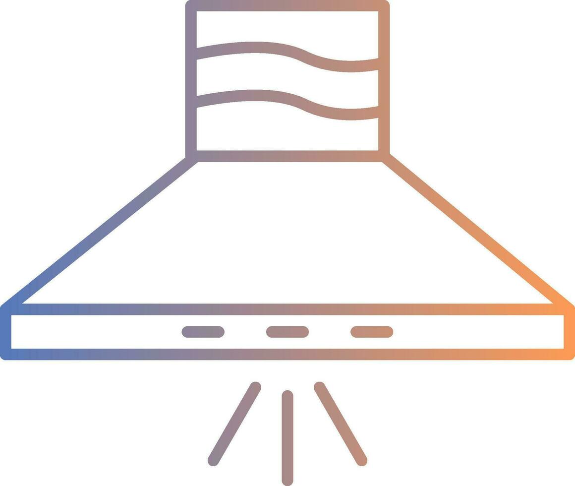 Kitchen Hood Line Gradient Icon vector