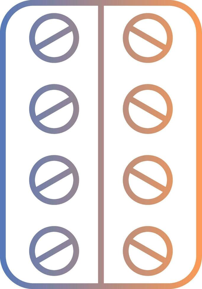 Pill Line Gradient Icon vector