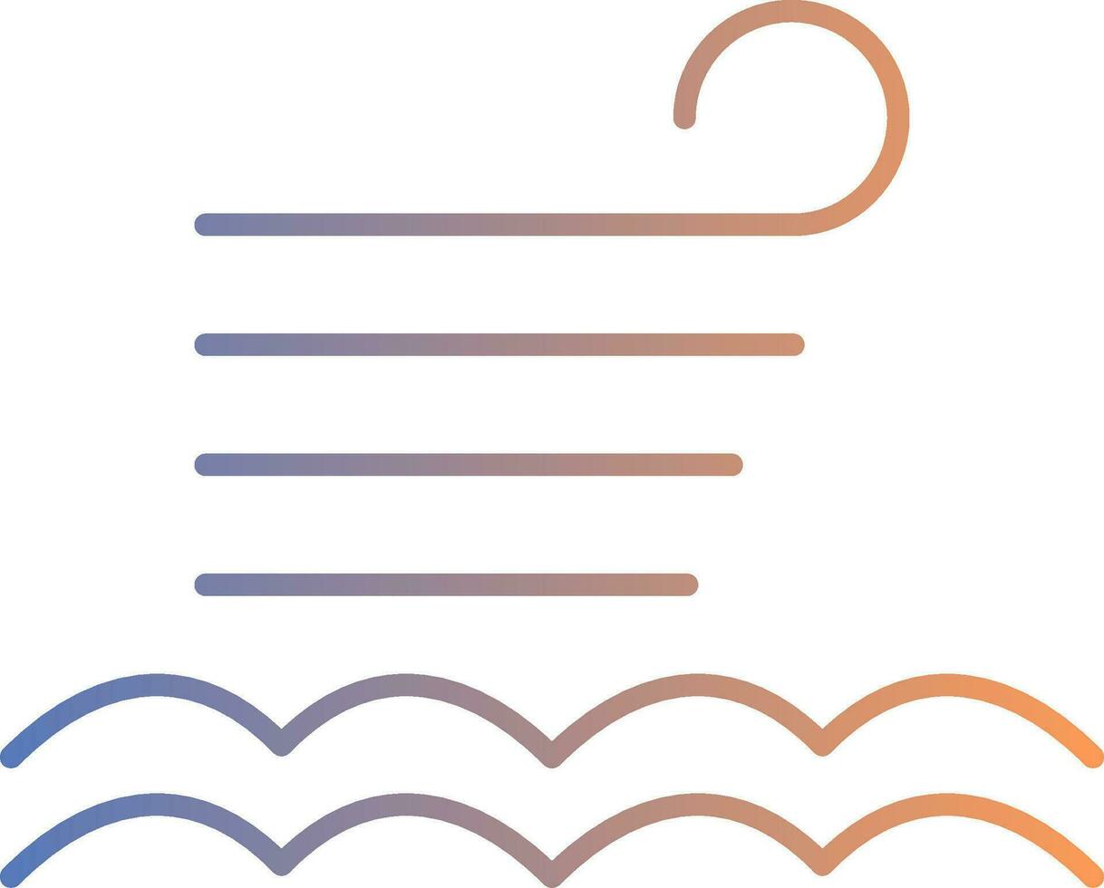 Calm Line Gradient Icon vector