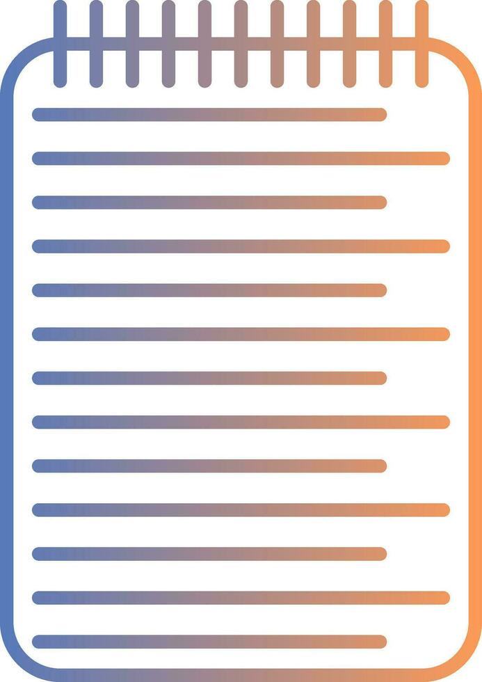 List Line Gradient Icon vector