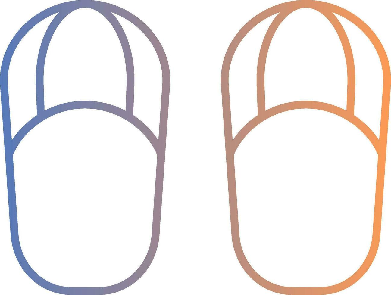 sandalias línea degradado icono vector