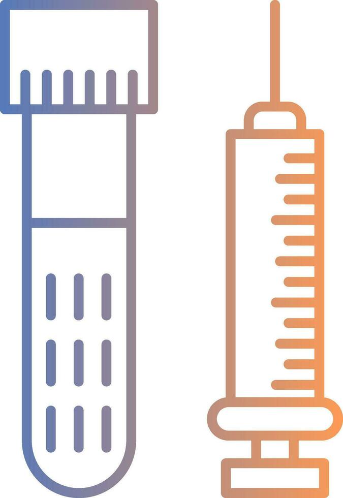Injection Line Gradient Icon vector