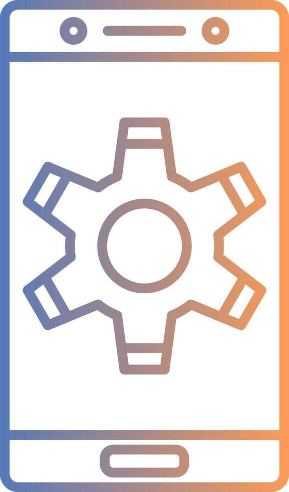 Setting Line Gradient Icon vector