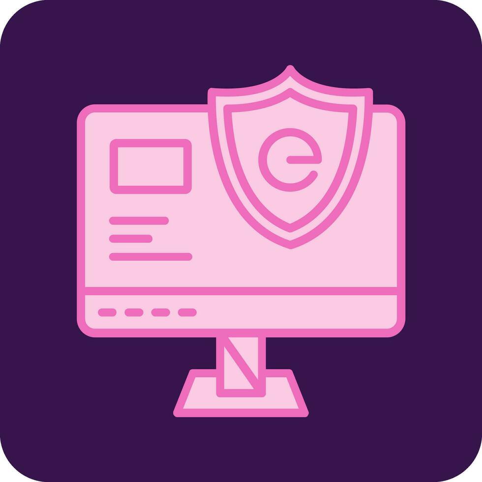 icono de vector de protección de datos