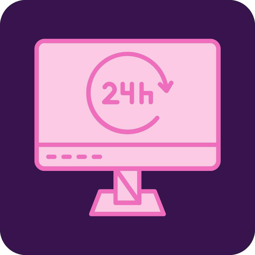 Icono de vector de 24 horas