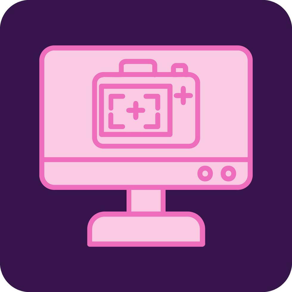 icono de vector de pantalla de monitor