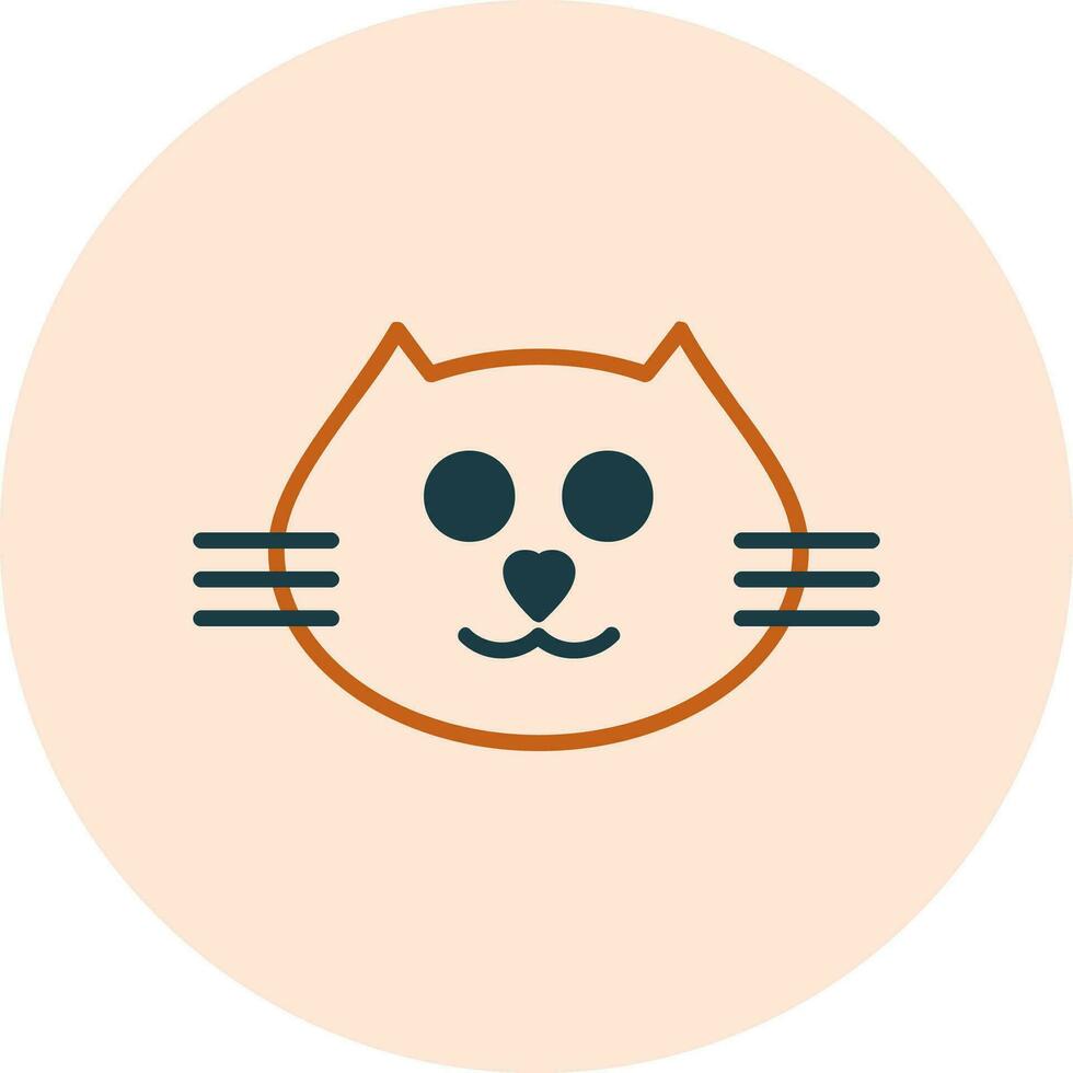 gato cara vector icono