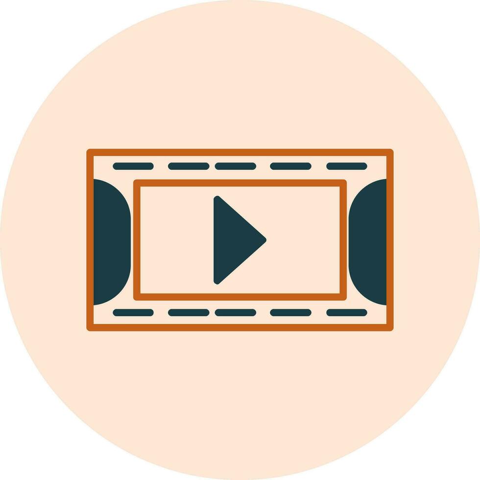 vídeo carrete vector icono