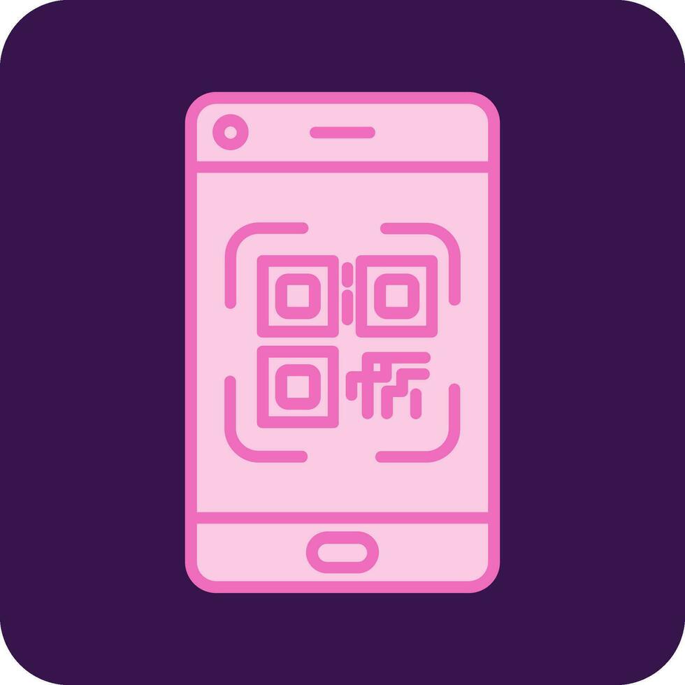 teléfono inteligente qr código vector icono