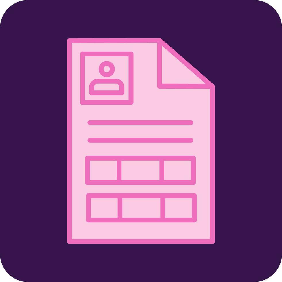 Curriculum Vitae Vector Icon