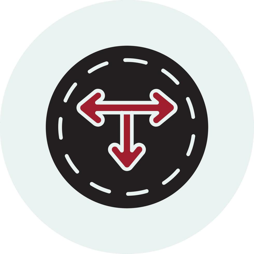 T Junction Vector Icon
