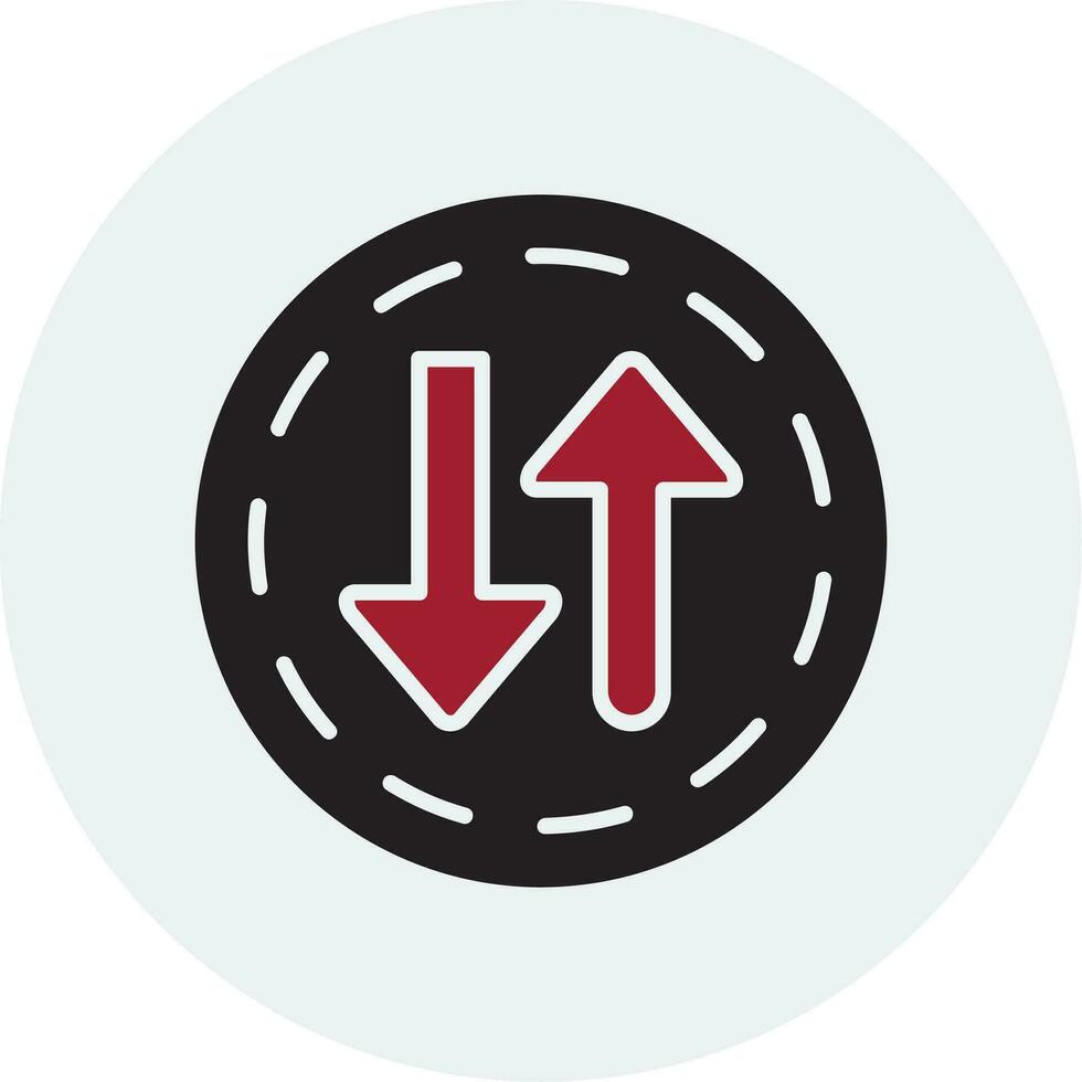 Two Way Street Vector Icon