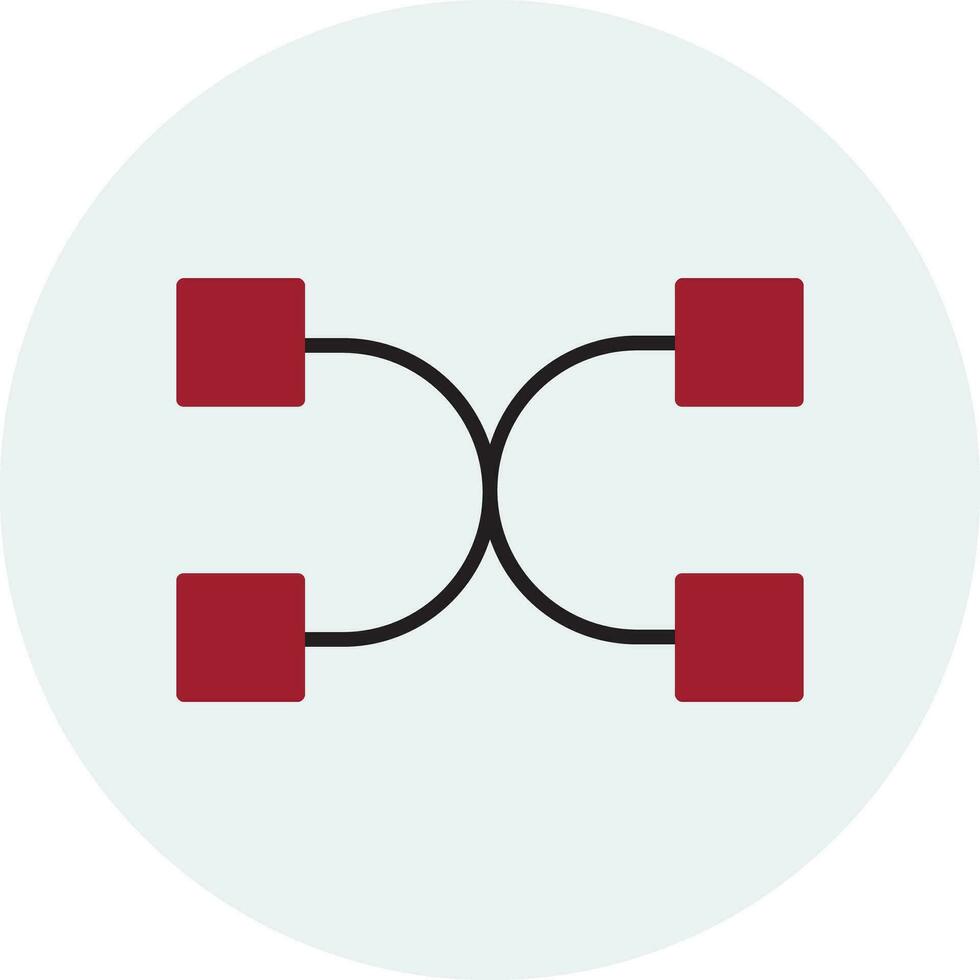 Many To Many Vector Icon