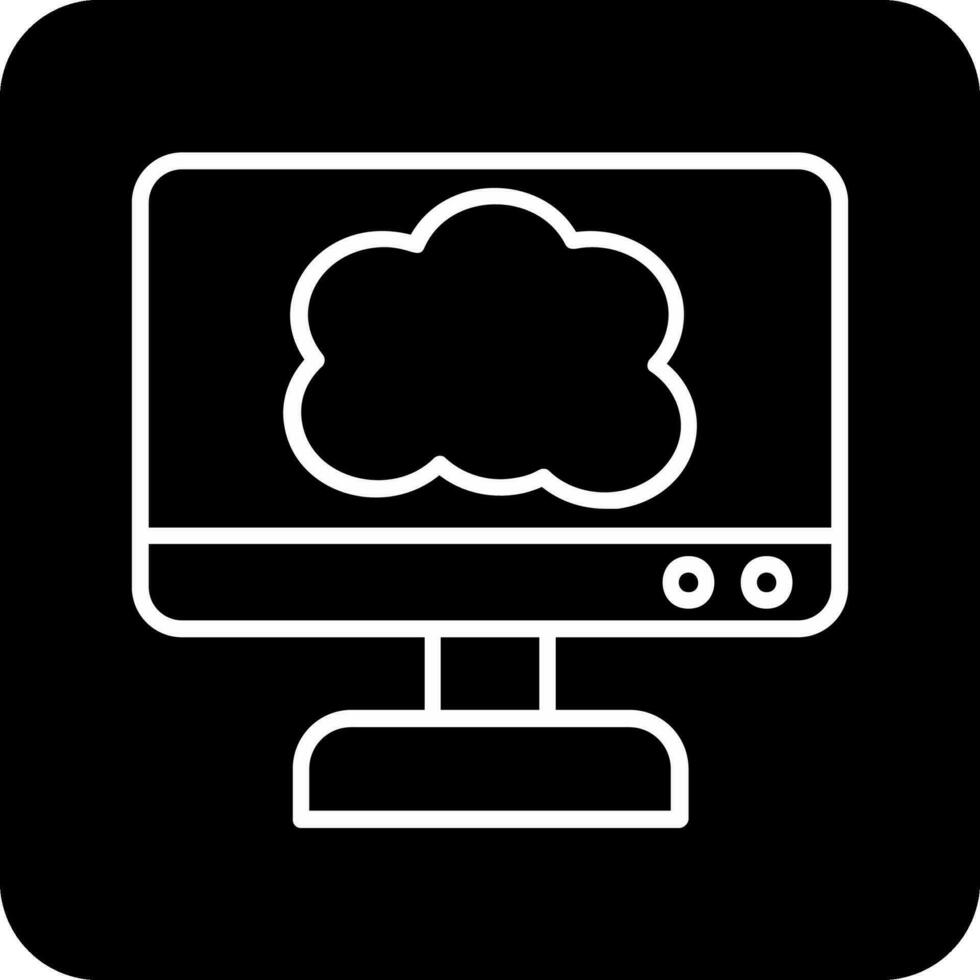 icono de vector de computación en la nube