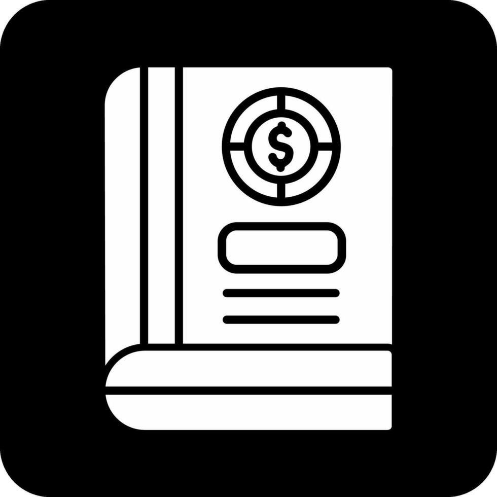 icono de vector de libro de contabilidad