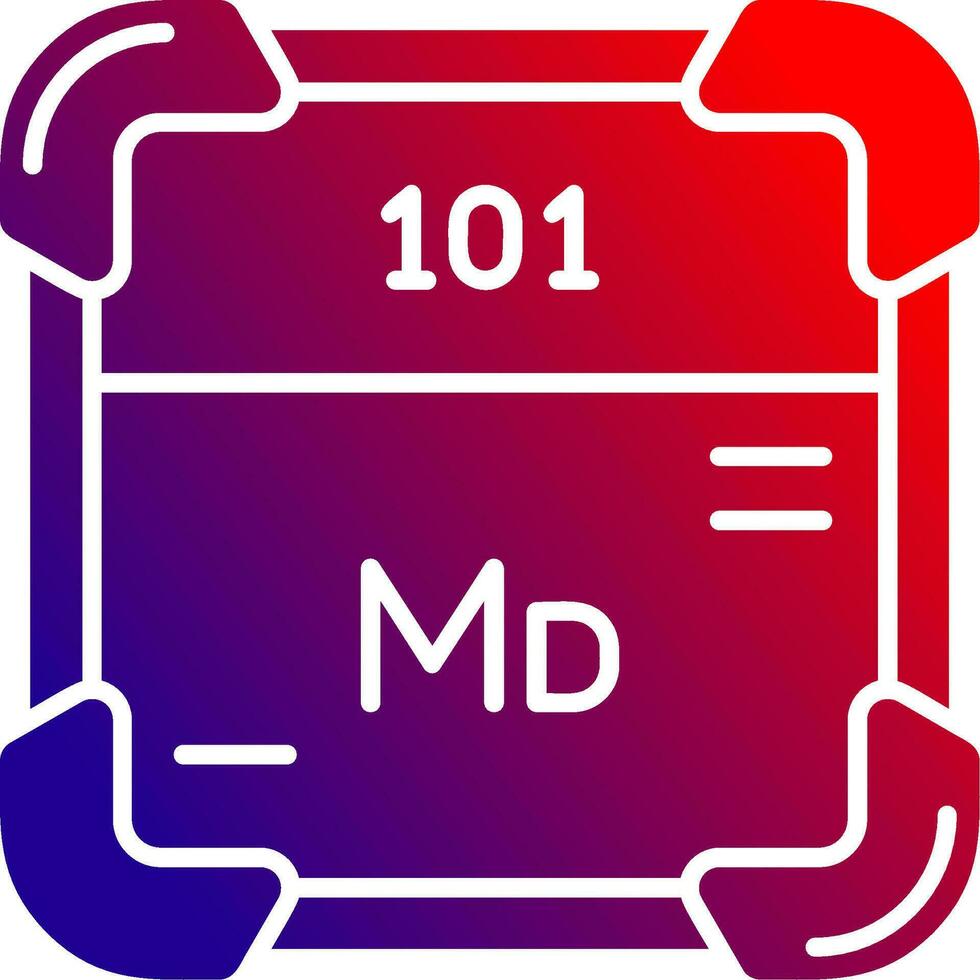 Mendelevium Solid Gradient Icon vector