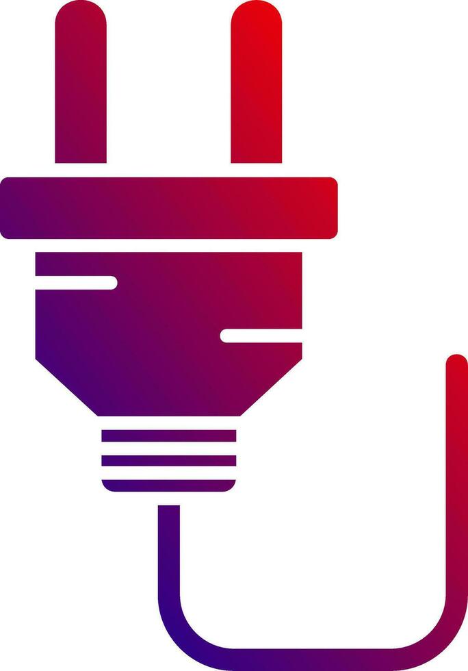 Plug Solid Gradient Icon vector