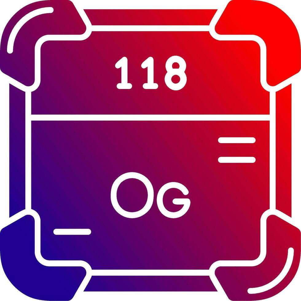 Oganesson Solid Gradient Icon vector