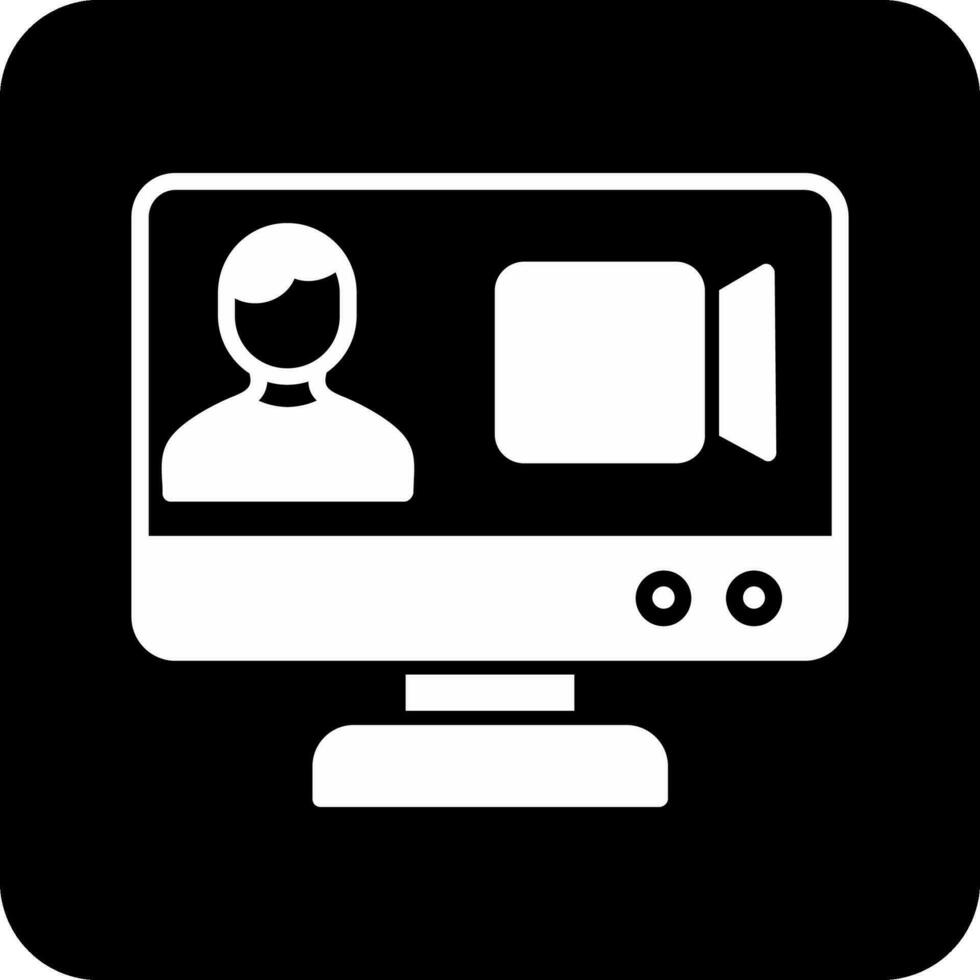 icono de vector de videollamada