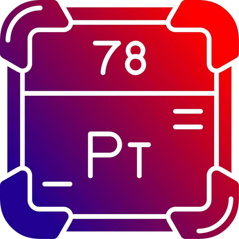 Platinum Solid Gradient Icon vector