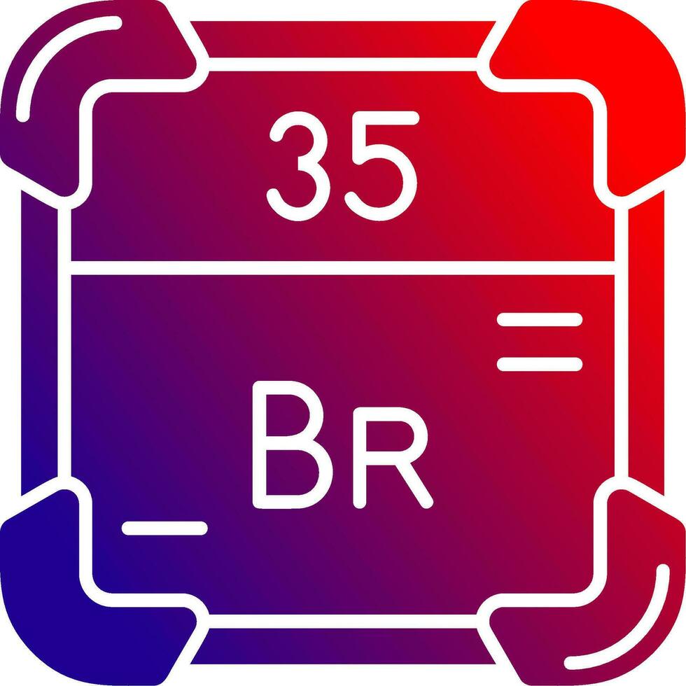 bromo sólido degradado icono vector