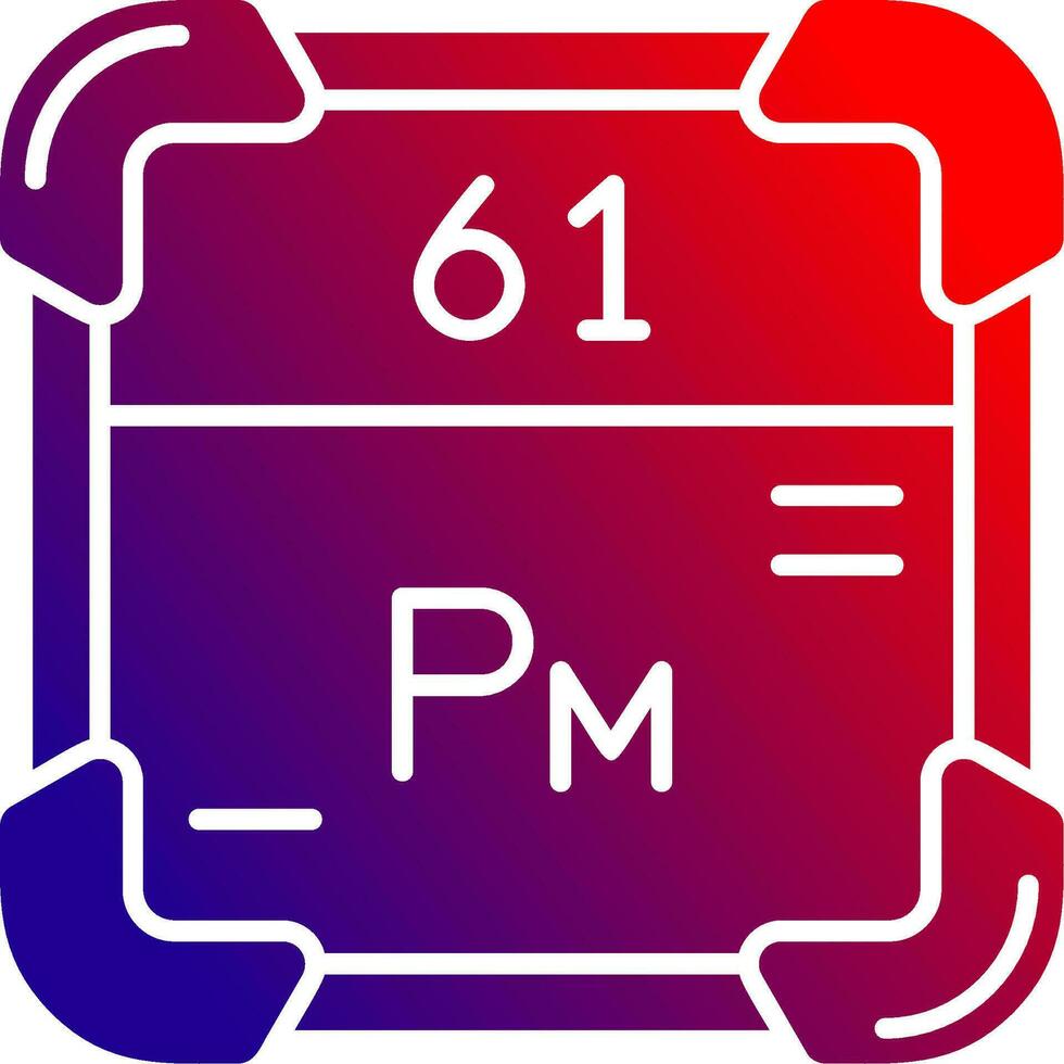 Promethium Solid Gradient Icon vector