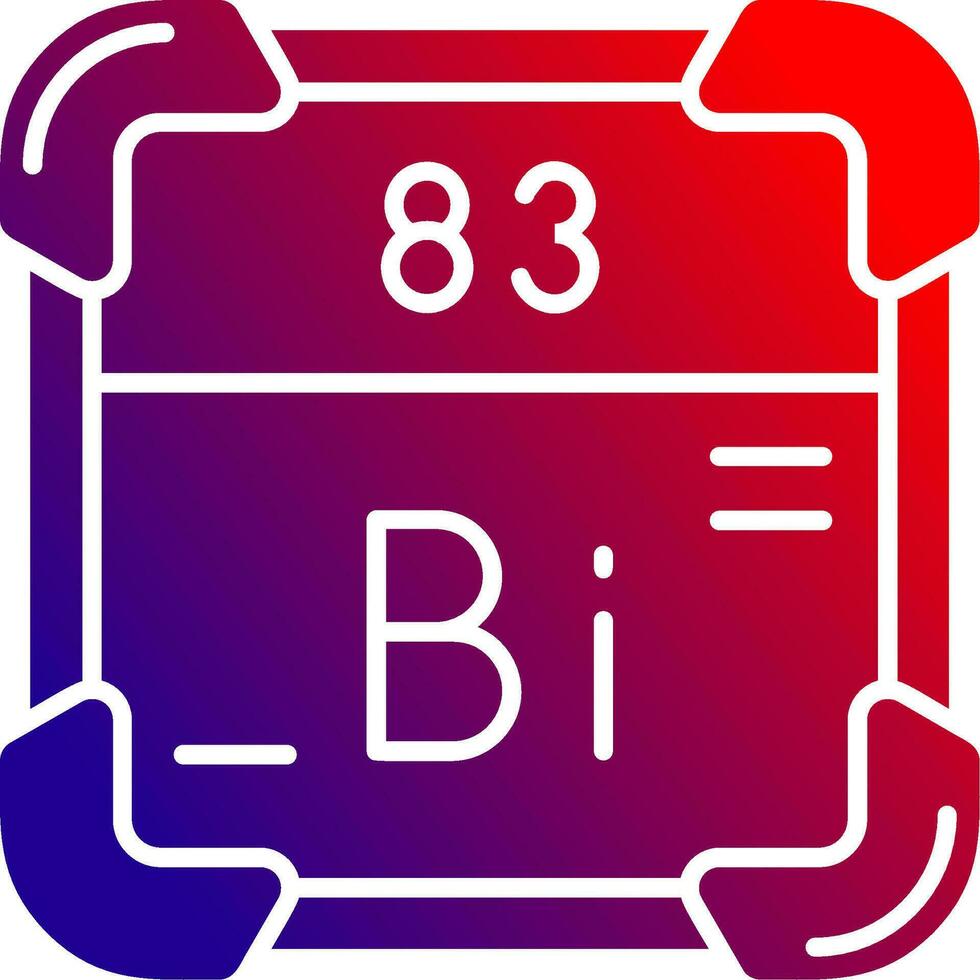 Bismuth Solid Gradient Icon vector