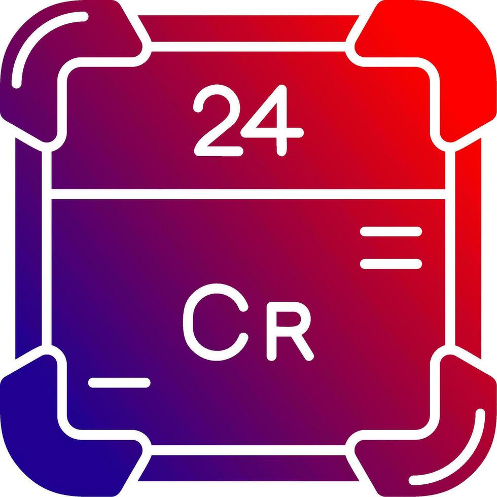cromo sólido degradado icono vector