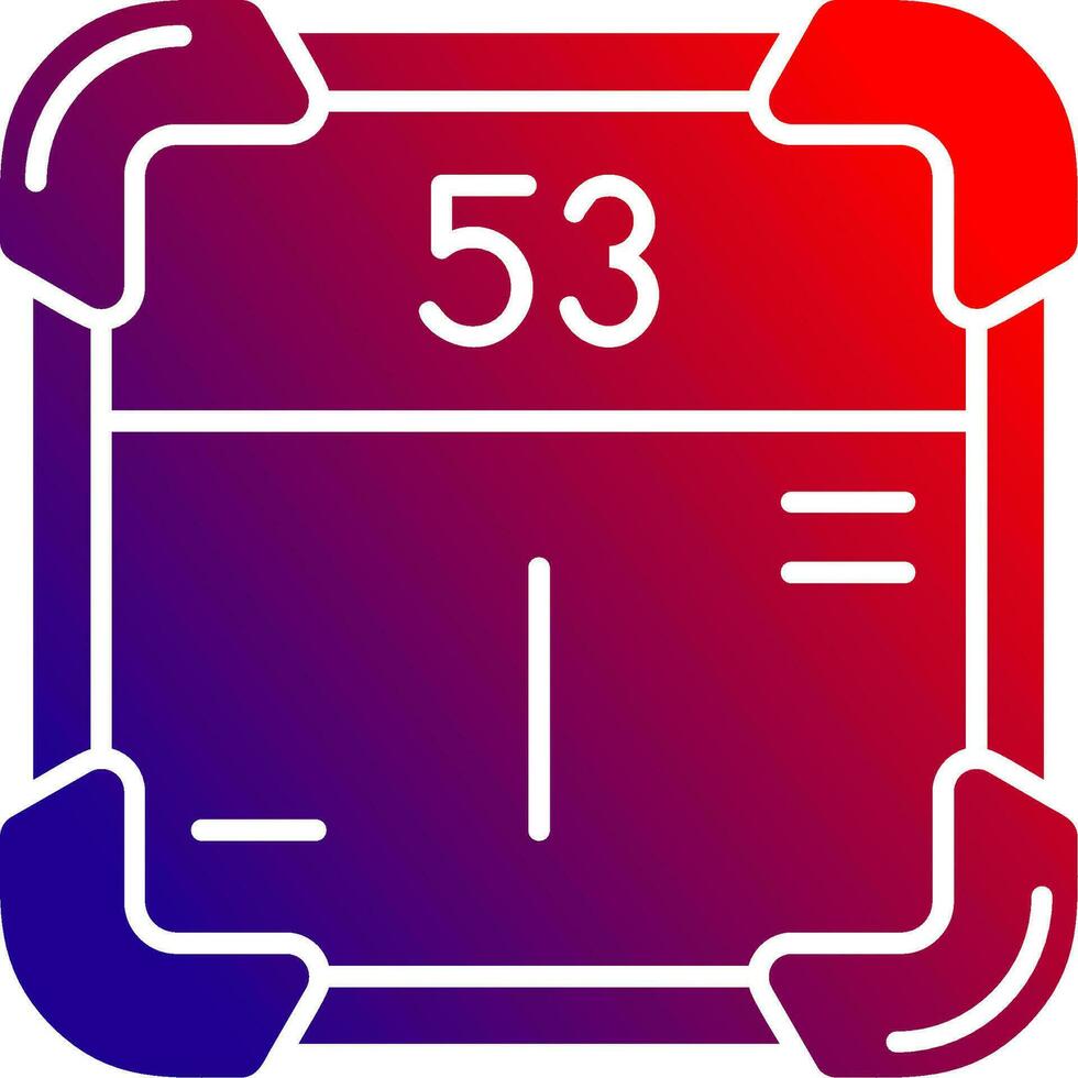Iodine Solid Gradient Icon vector