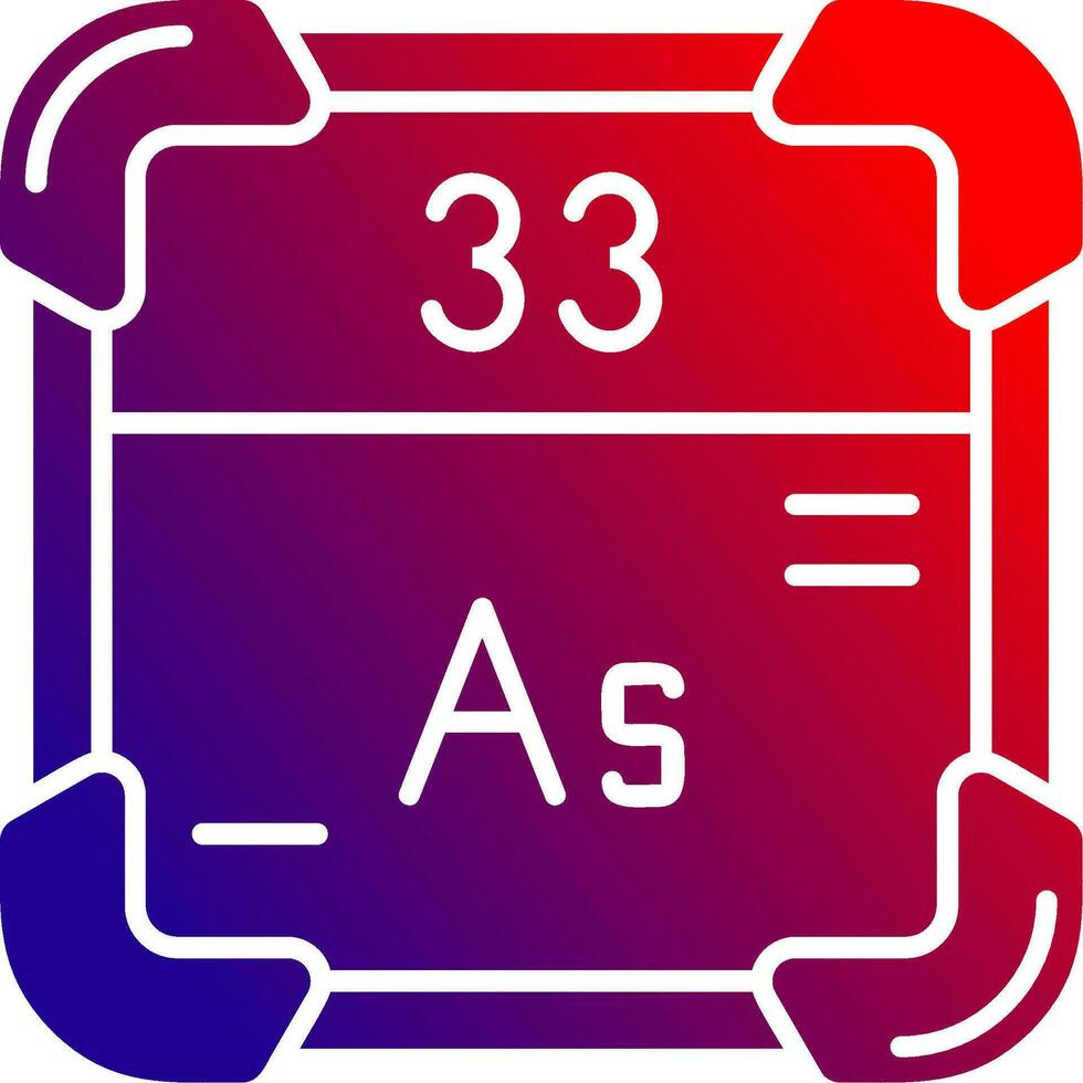 Arsenic Solid Gradient Icon vector