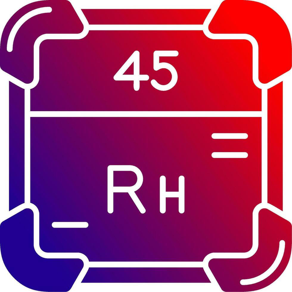 Rhodium Solid Gradient Icon vector