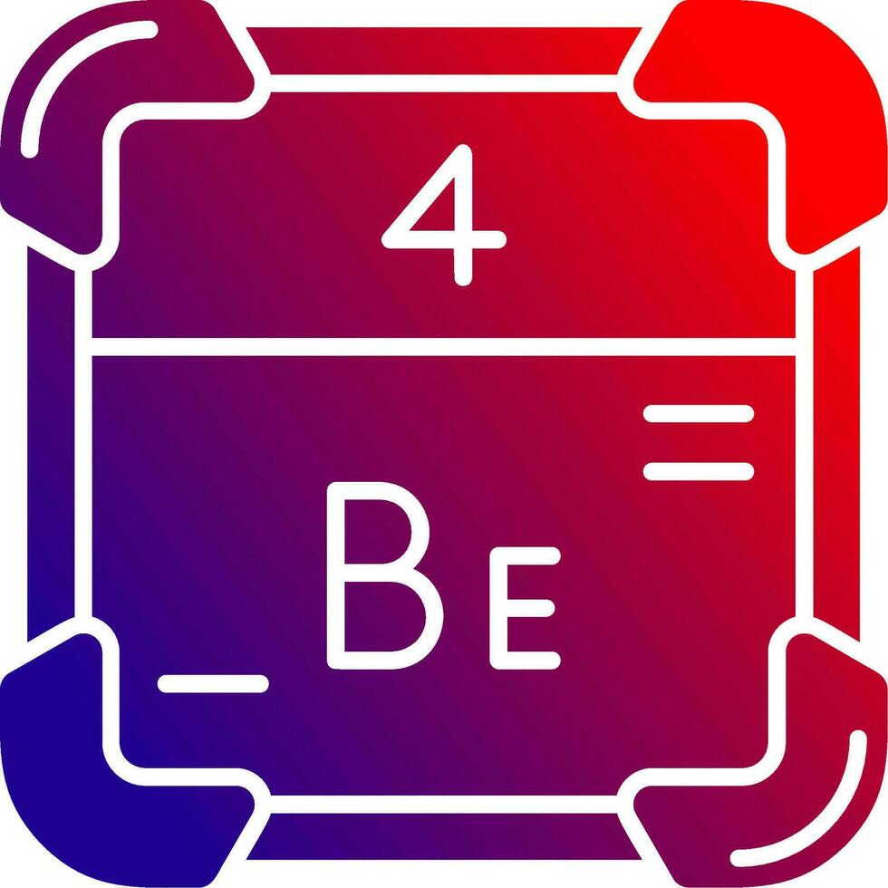 Beryllium Solid Gradient Icon vector