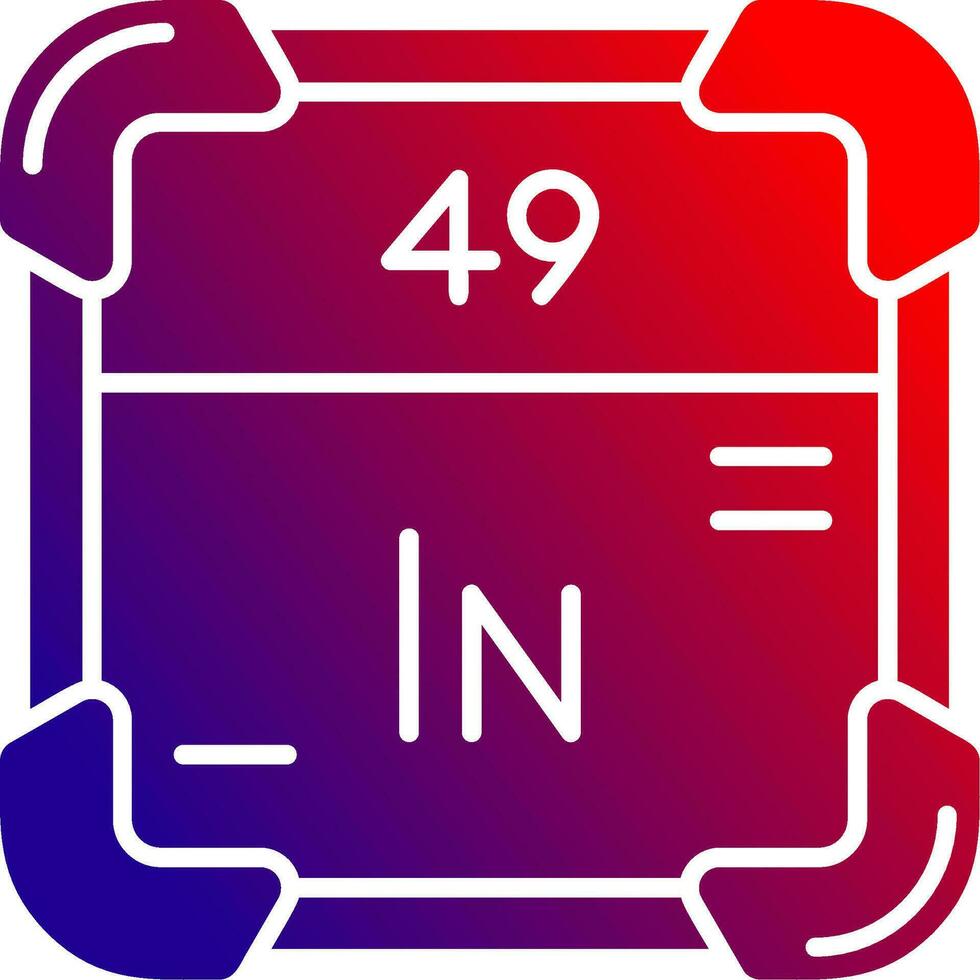 Indium Solid Gradient Icon vector