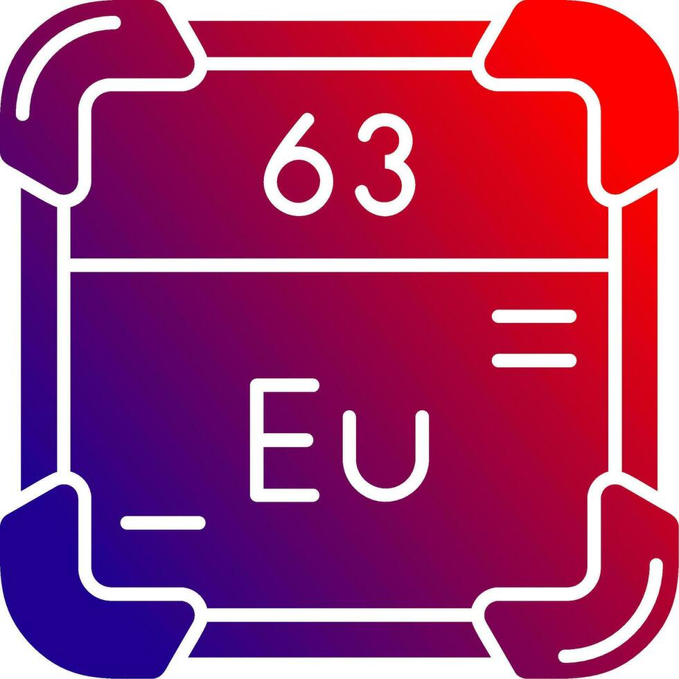 Europium Solid Gradient Icon vector