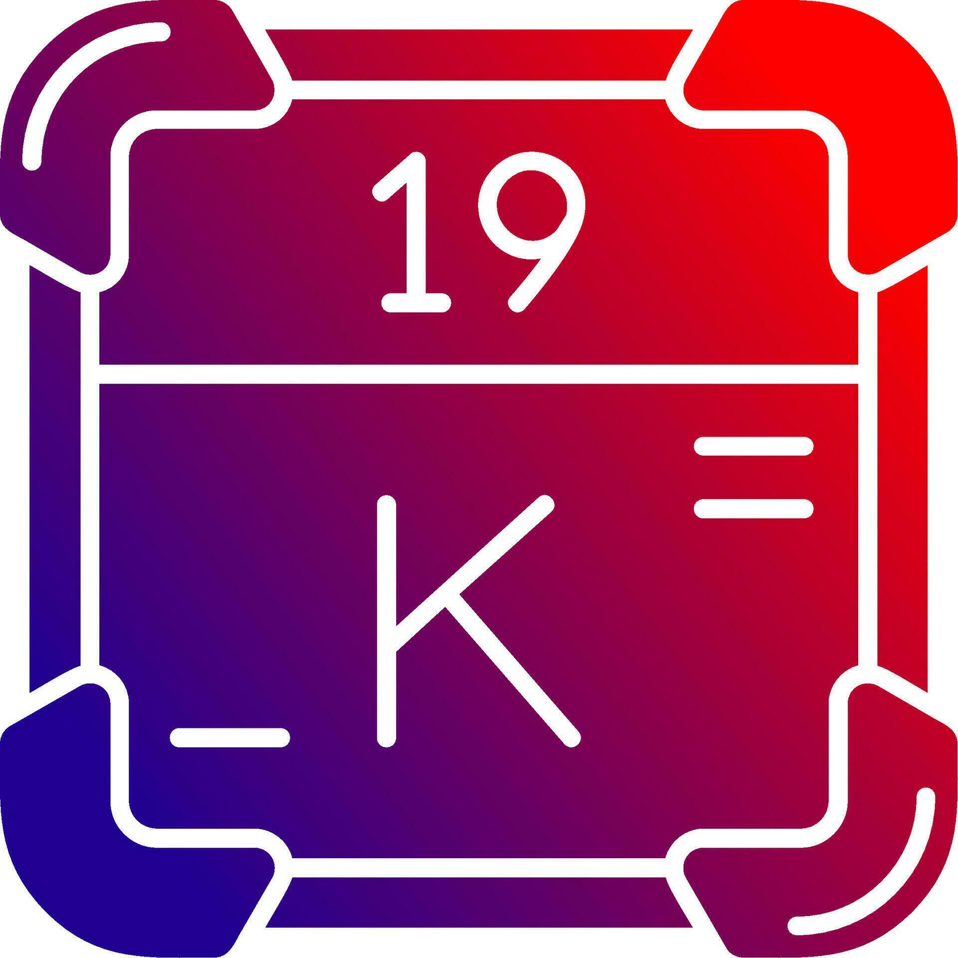 Potassium Solid Gradient Icon 36991663 Vector Art at Vecteezy