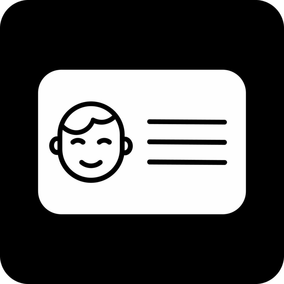 icono de vector de tarjeta de visita