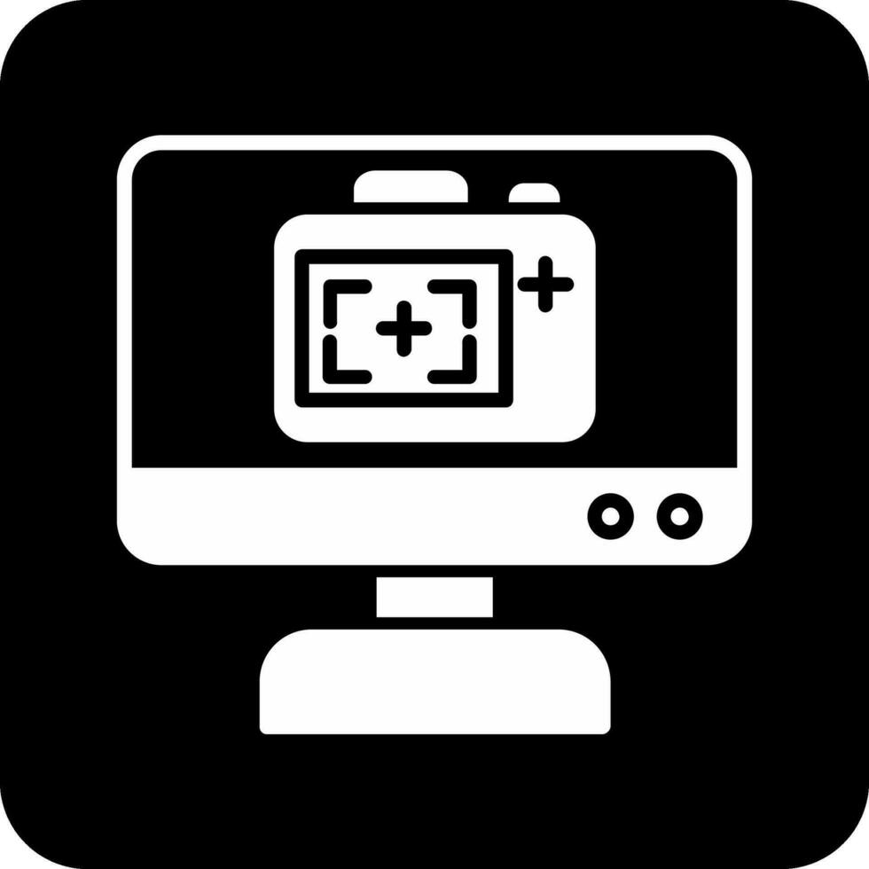 icono de vector de pantalla de monitor