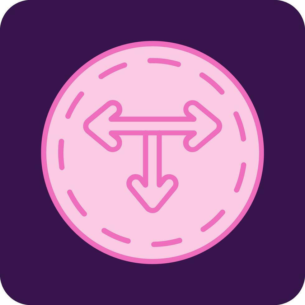 T Junction Vector Icon