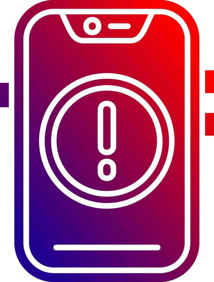 Error Solid Gradient Icon vector