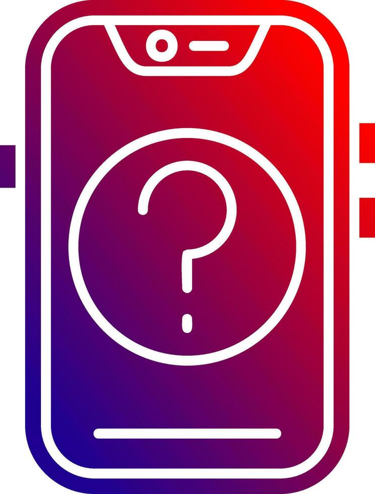 Question Solid Gradient Icon vector