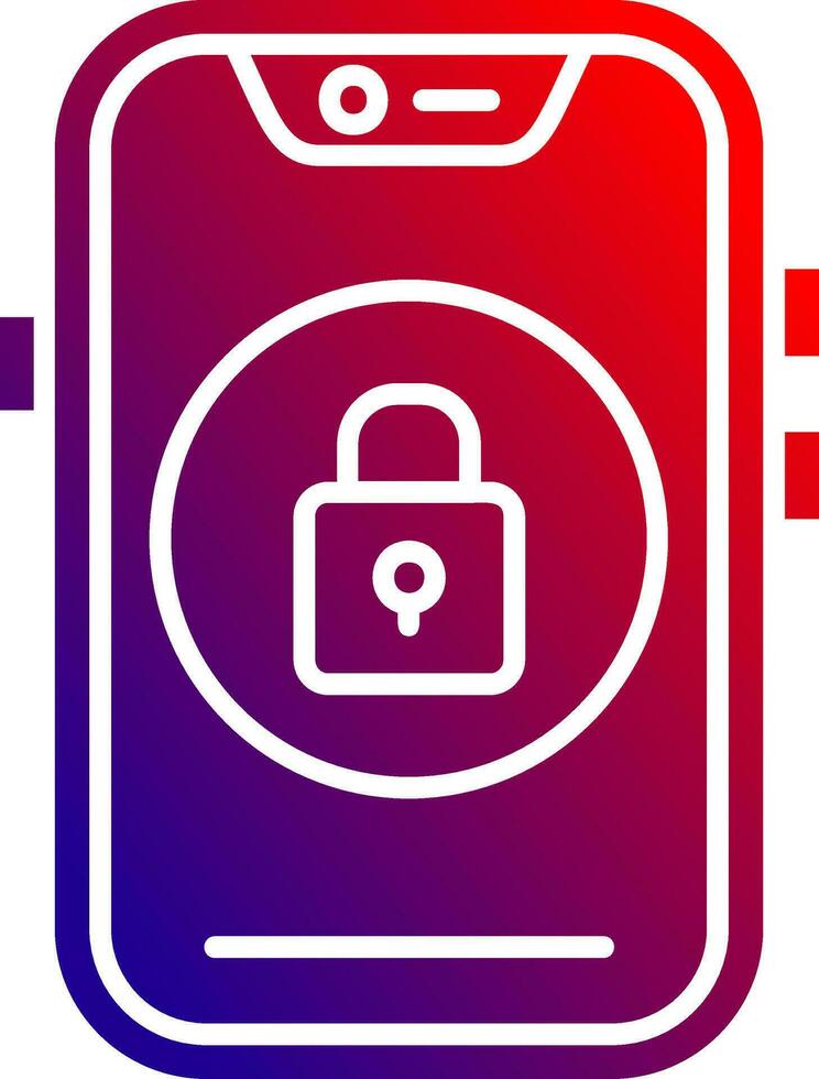 Lock Solid Gradient Icon 36992300 Vector Art at Vecteezy
