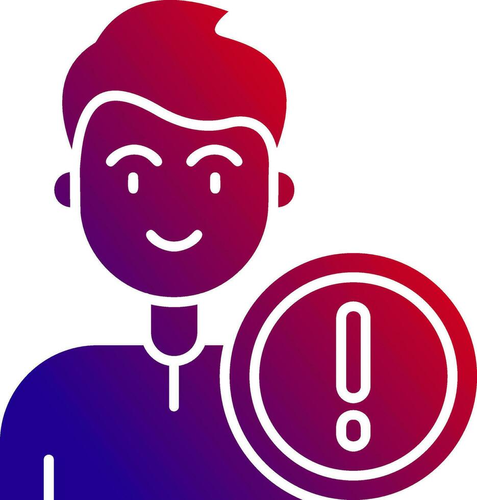 Error Solid Gradient Icon vector
