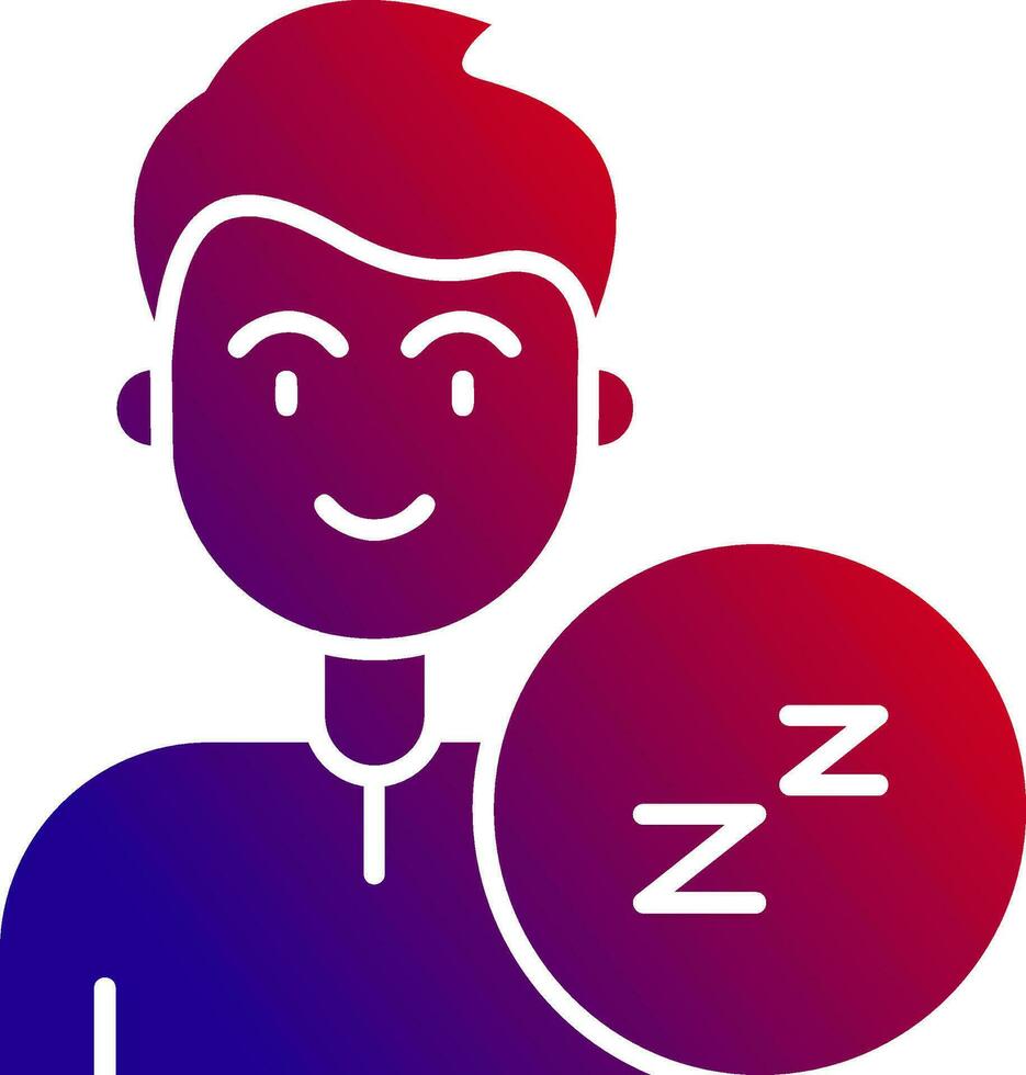 Sleep Solid Gradient Icon vector