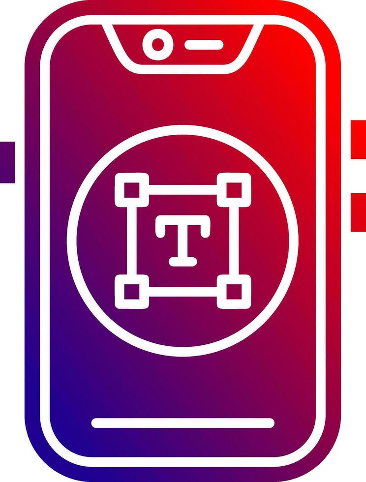 Type Solid Gradient Icon vector