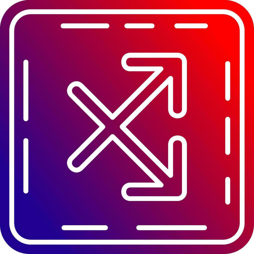 Intersect Solid Gradient Icon vector