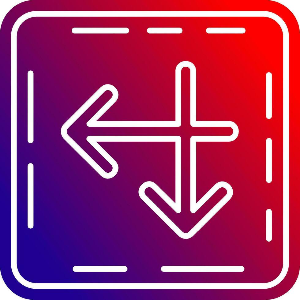 Intersect Solid Gradient Icon vector