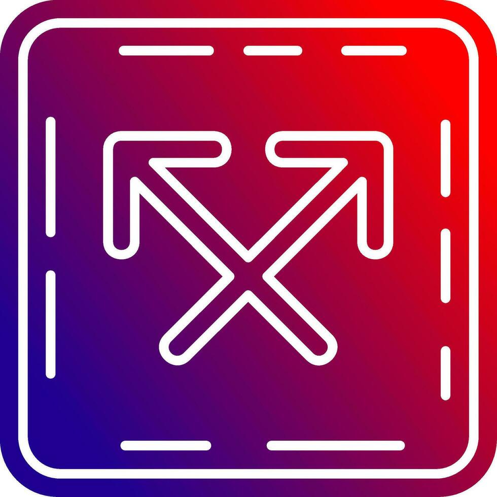 Intersect Solid Gradient Icon vector