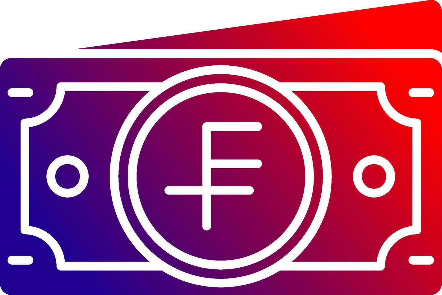 Swiss franc Solid Gradient Icon vector