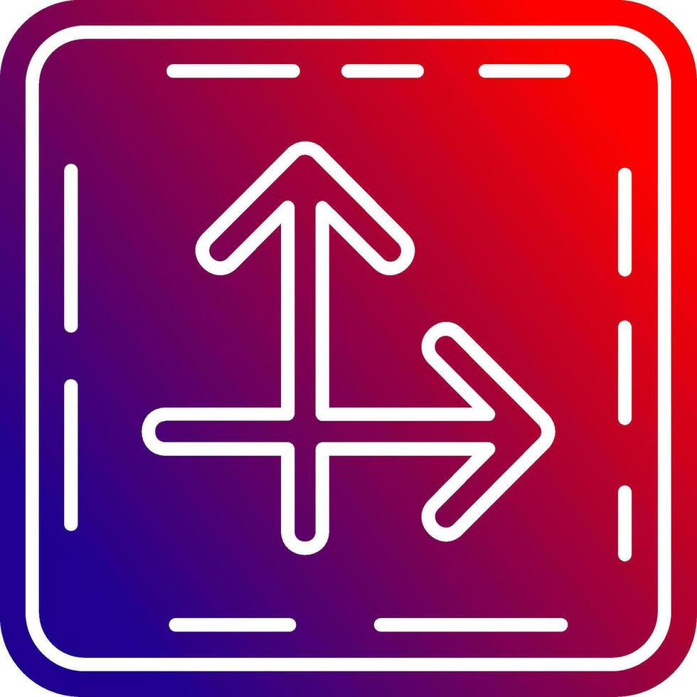 Intersect Solid Gradient Icon vector